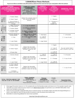 Nutrition Template 530AM Workout