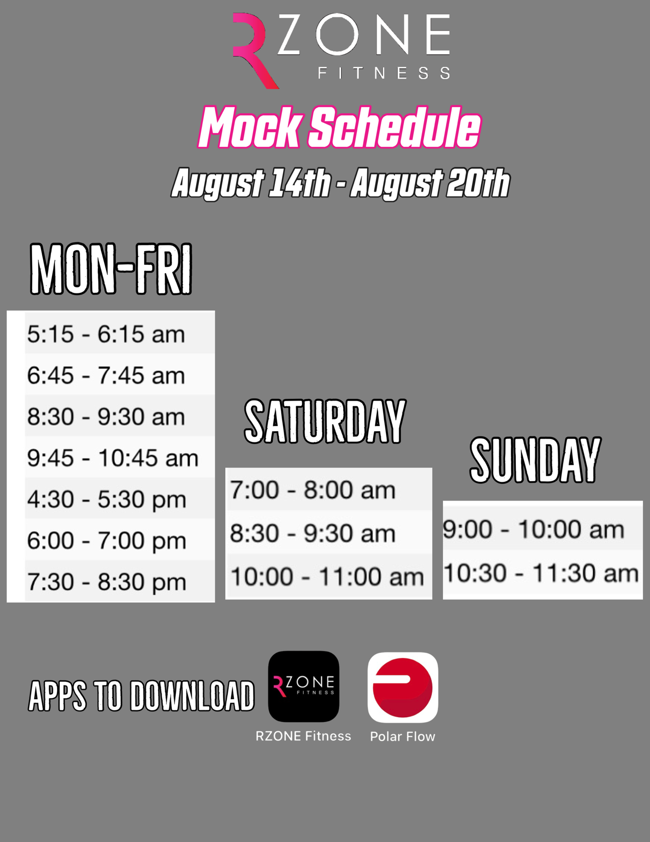 Mock-Schedule